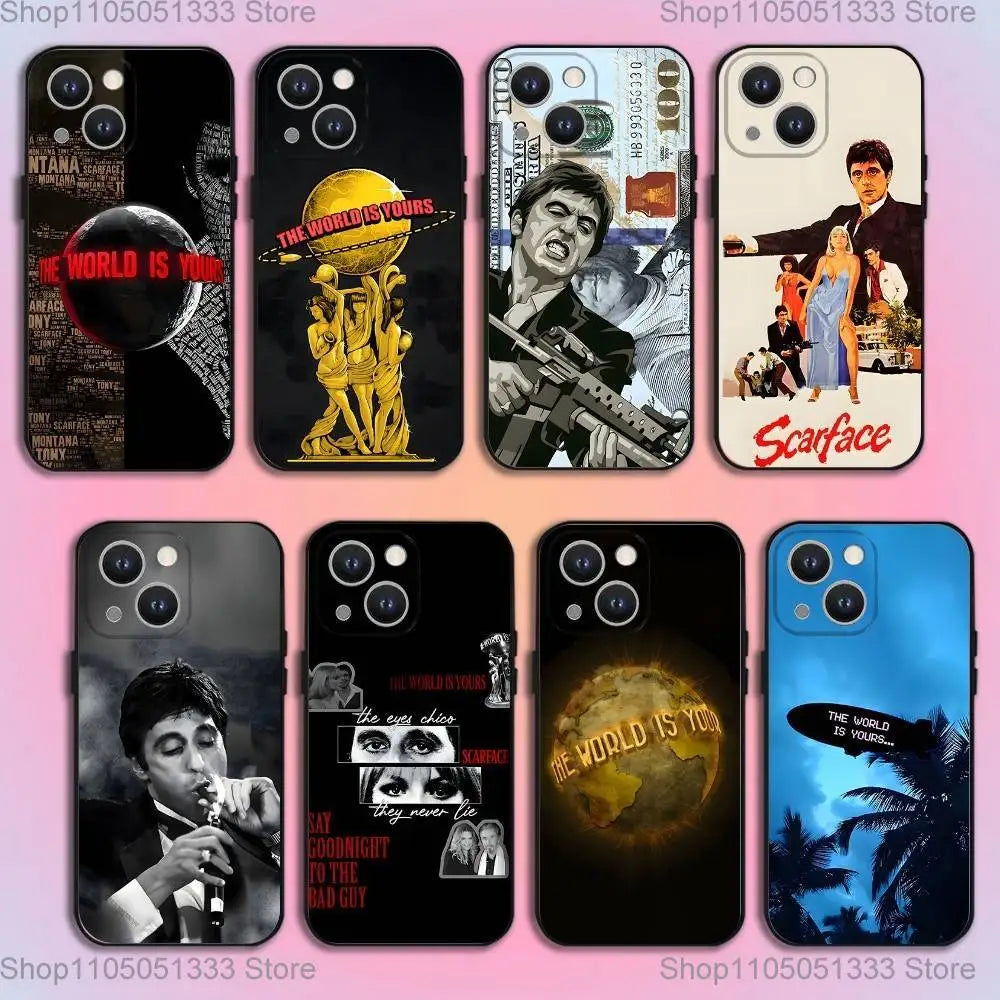 Coque de téléphone Tony M-Montana de S-Scarface pour iPhone