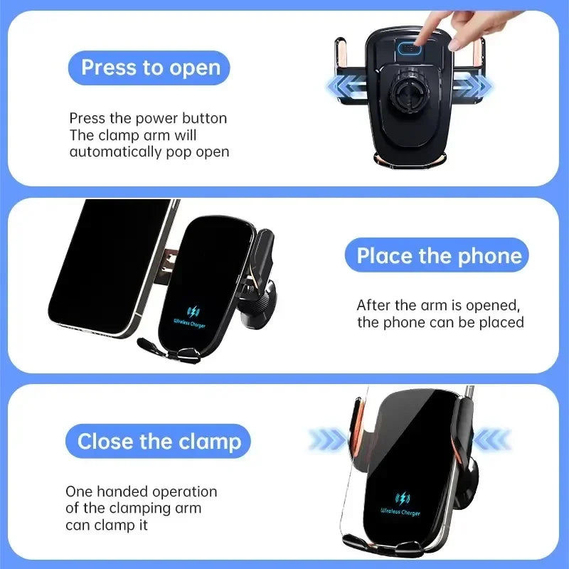 Chargeur de voiture sans fil pour Samsung et iPhone