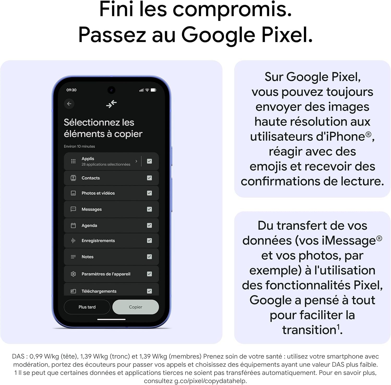 Pixel 10A – Sept Ans De Mises À Jour Et De Nouvelles Fonctionnalités, plus De 30 Heures D'Autonomie, Coach Photo, Gemini Live, Sécurité Pixel – Noir Volcanique, 128GB