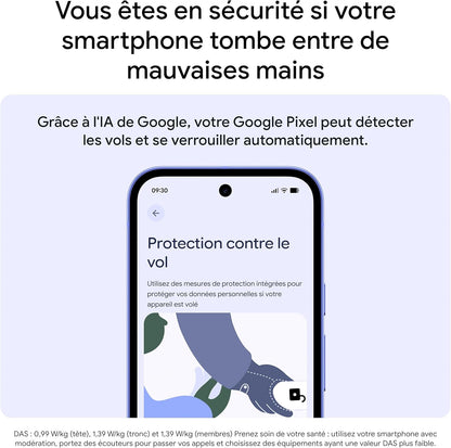 Pixel 10A – Sept Ans De Mises À Jour Et De Nouvelles Fonctionnalités, plus De 30 Heures D'Autonomie, Coach Photo, Gemini Live, Sécurité Pixel – Noir Volcanique, 128GB