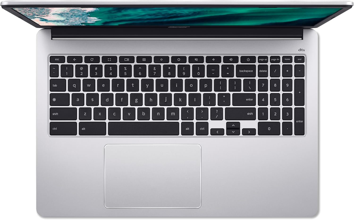 Chromebook 315 CB315-4H-C7R0, Ordinateur Portable 15,6'' Full HD, PC Portable (Intel Celeron N4500, RAM 4Go, 128Go Emmc, Intel UHD Graphics, Chromeos), Laptop Gris, Clavier AZERTY (Français)