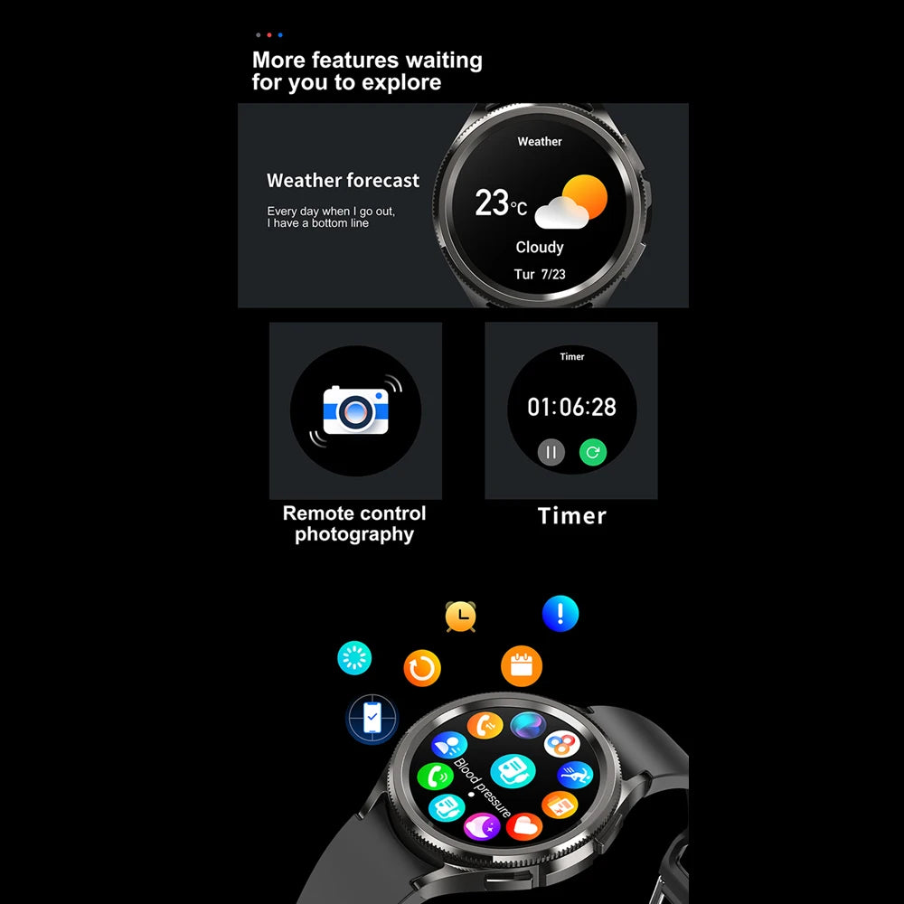 Montre connectée 2025 compatible Android et iOS.