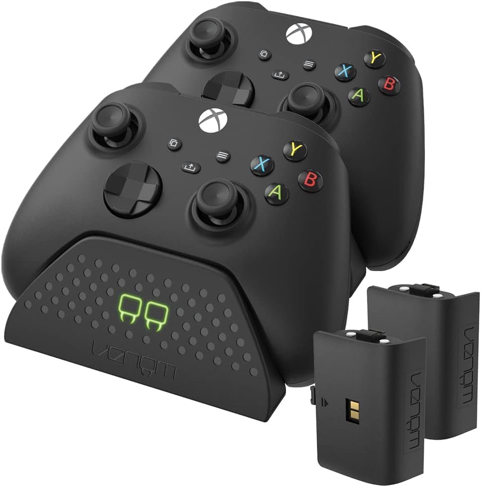 Xbox Series X Bundle with Venom Dual Charging Station and 2 Rechargeable Batteries - Ultimate Gaming Experience in Black
