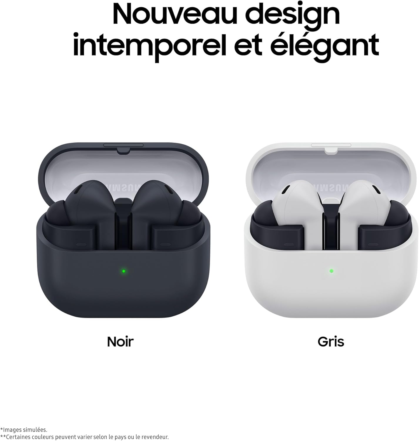 Galaxy Buds3 FE, Écouteurs Sans Fil, Bluetooth, Réduction Active De Bruit, Audio 360, Gemini, Chargeur Secteur Rapide 25W Inclus, Noir, Version FR