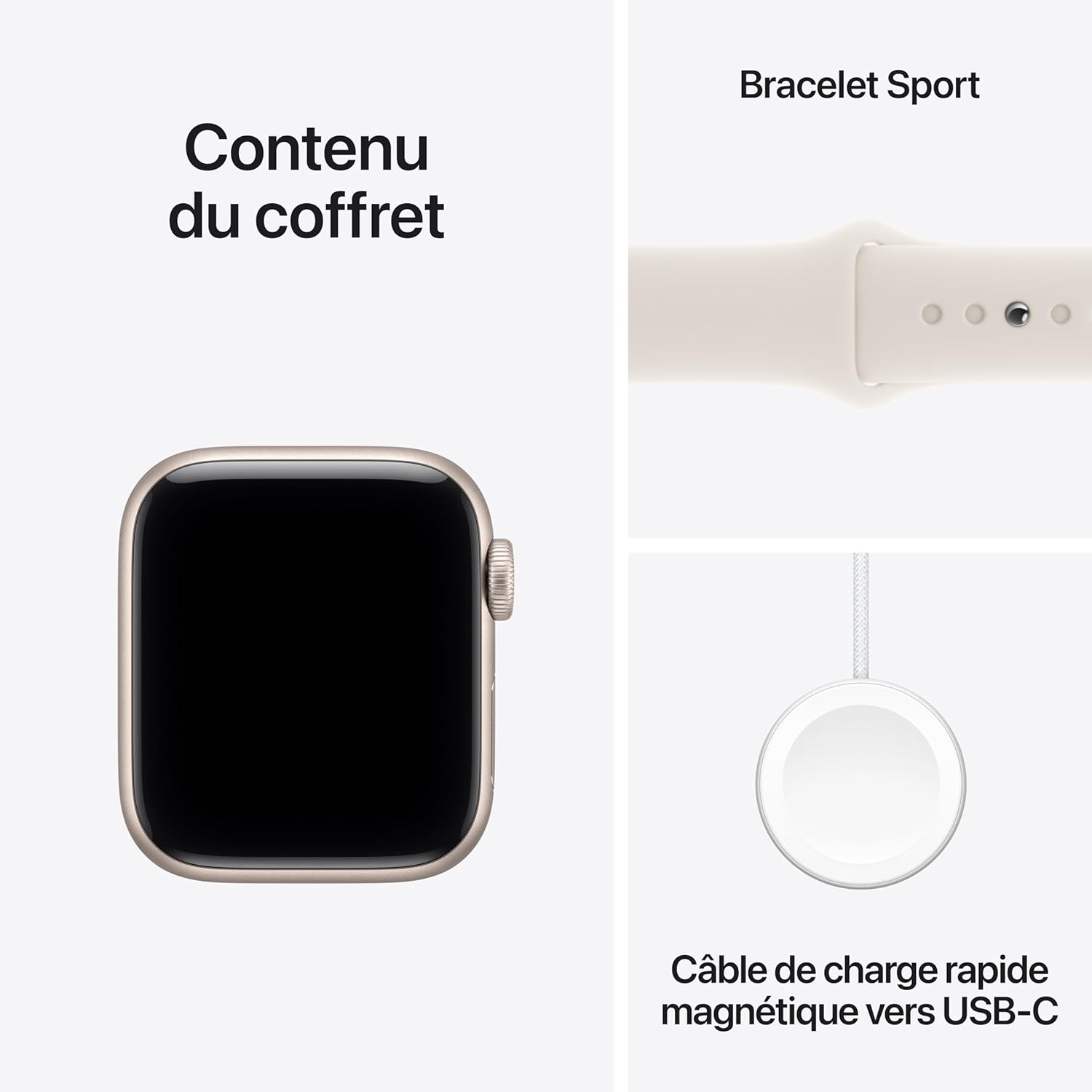Watch SE 3 [GPS 40 Mm] Montre Connectée Avec Boîtier Lumière Stellaire Et Bracelet Sport Lumière Stellaire. Moniteur Activité/Sommeil/Fréquence Cardiaque, Écran Toujours Activé