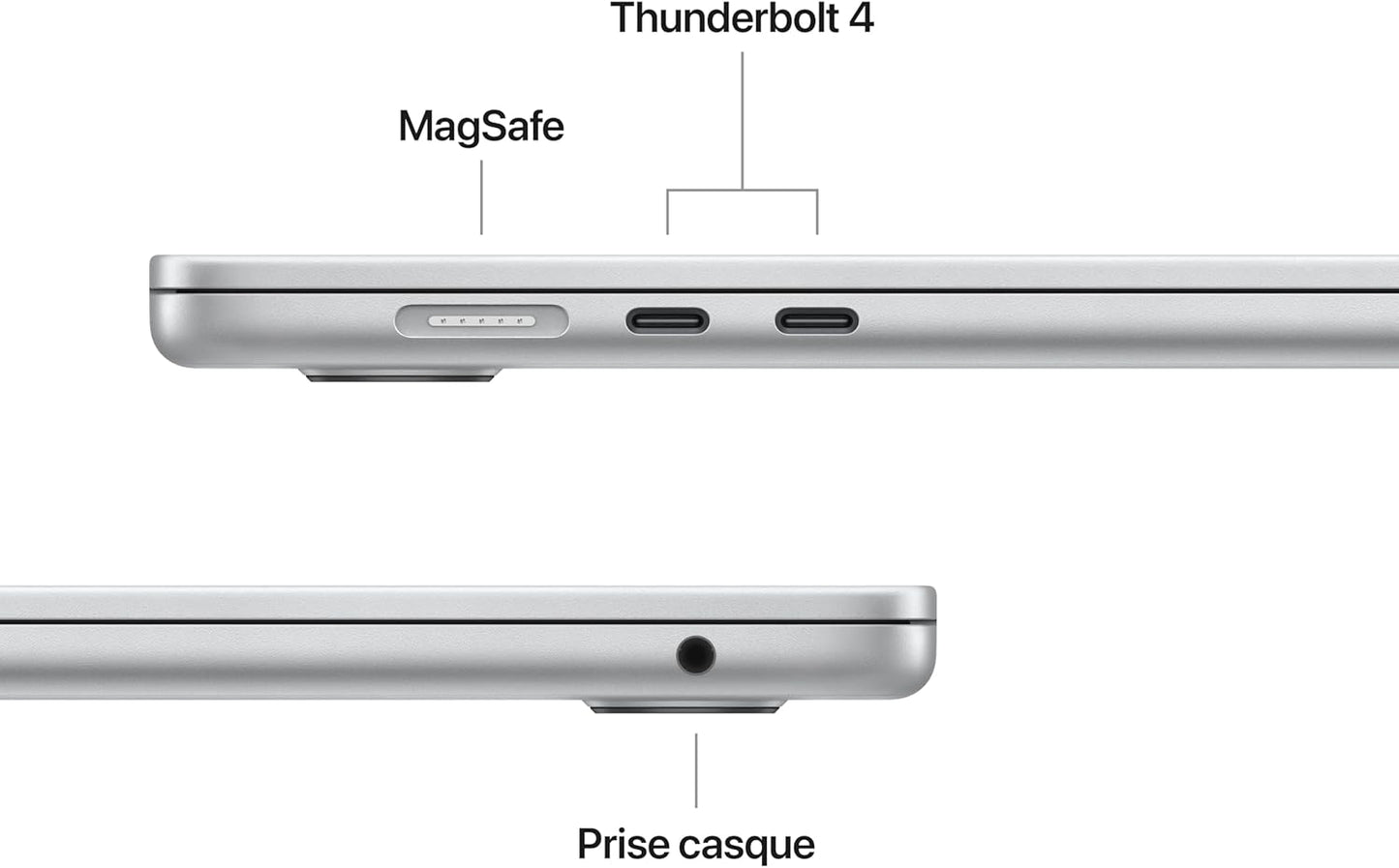 Macbook Air 15 Pouces Ordinateur Portable Avec Puce M4 : Conçu Pour  Intelligence, Écran Liquid Retina De 15,3 Pouces, Mémoire Unifiée De 16 Go, Stockage SSD De 256 Go, Touch ID ; Argent