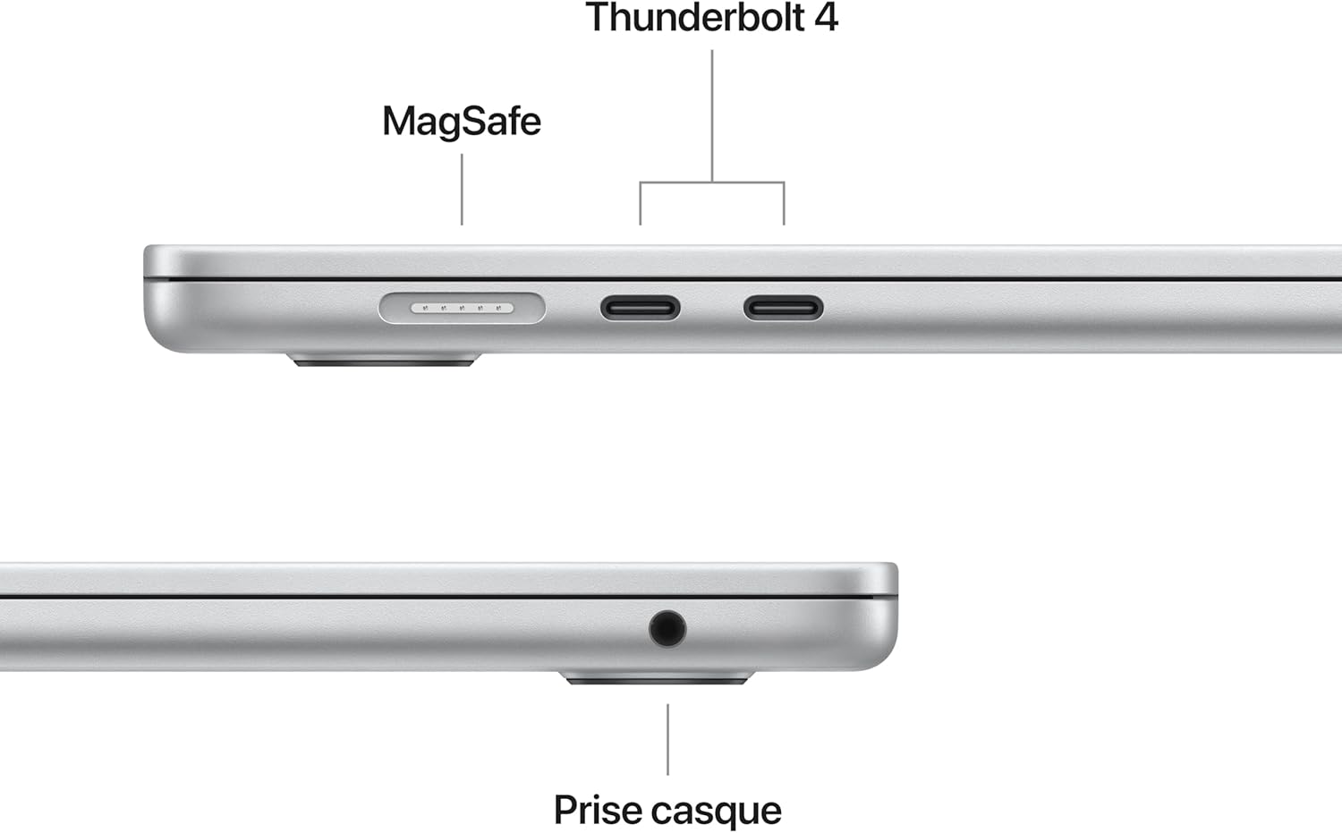 Macbook Air 15 Pouces Ordinateur Portable Avec Puce M4 : Conçu Pour  Intelligence, Écran Liquid Retina De 15,3 Pouces, Mémoire Unifiée De 16 Go, Stockage SSD De 256 Go, Touch ID ; Argent