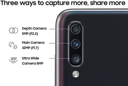 Samsung Galaxy A70 6,7 Pouces Smartphone 6 Go RAM Sans Carte SIM 128 Go Double SIM Noir a (Renouvelé)