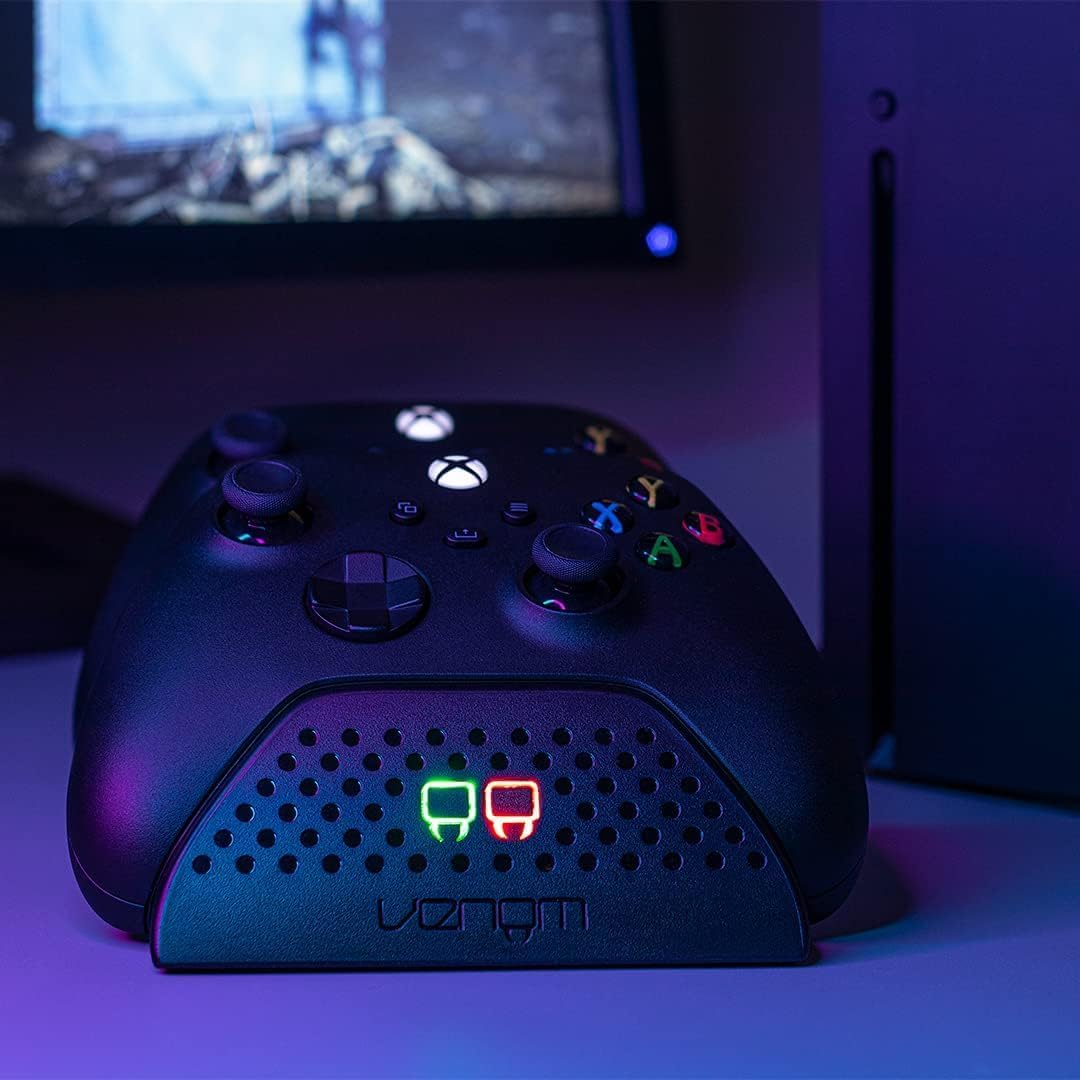 Xbox Series X Bundle with Venom Dual Charging Station and 2 Rechargeable Batteries - Ultimate Gaming Experience in Black