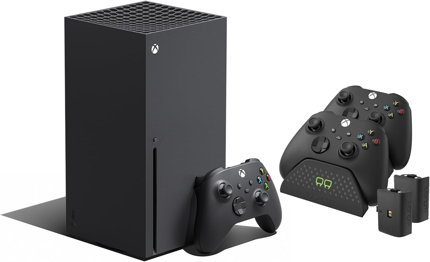 Xbox Series X Bundle with Venom Dual Charging Station and 2 Rechargeable Batteries - Ultimate Gaming Experience in Black