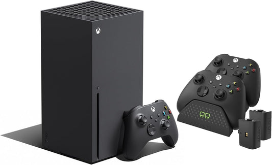 Xbox Series X Bundle with Venom Dual Charging Station and 2 Rechargeable Batteries - Ultimate Gaming Experience in Black