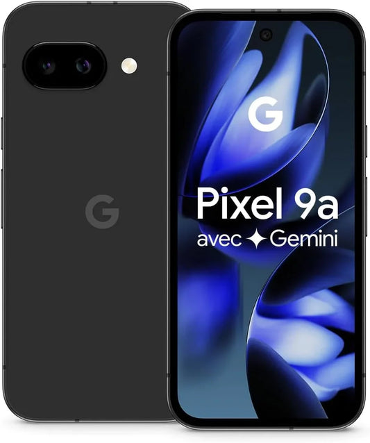 Pixel 9A – Débloqué Smartphone Android avec Caméra IA, Autonomie Prolongée et Sécurité Renforcée – Noir Volcanique, 128 Go