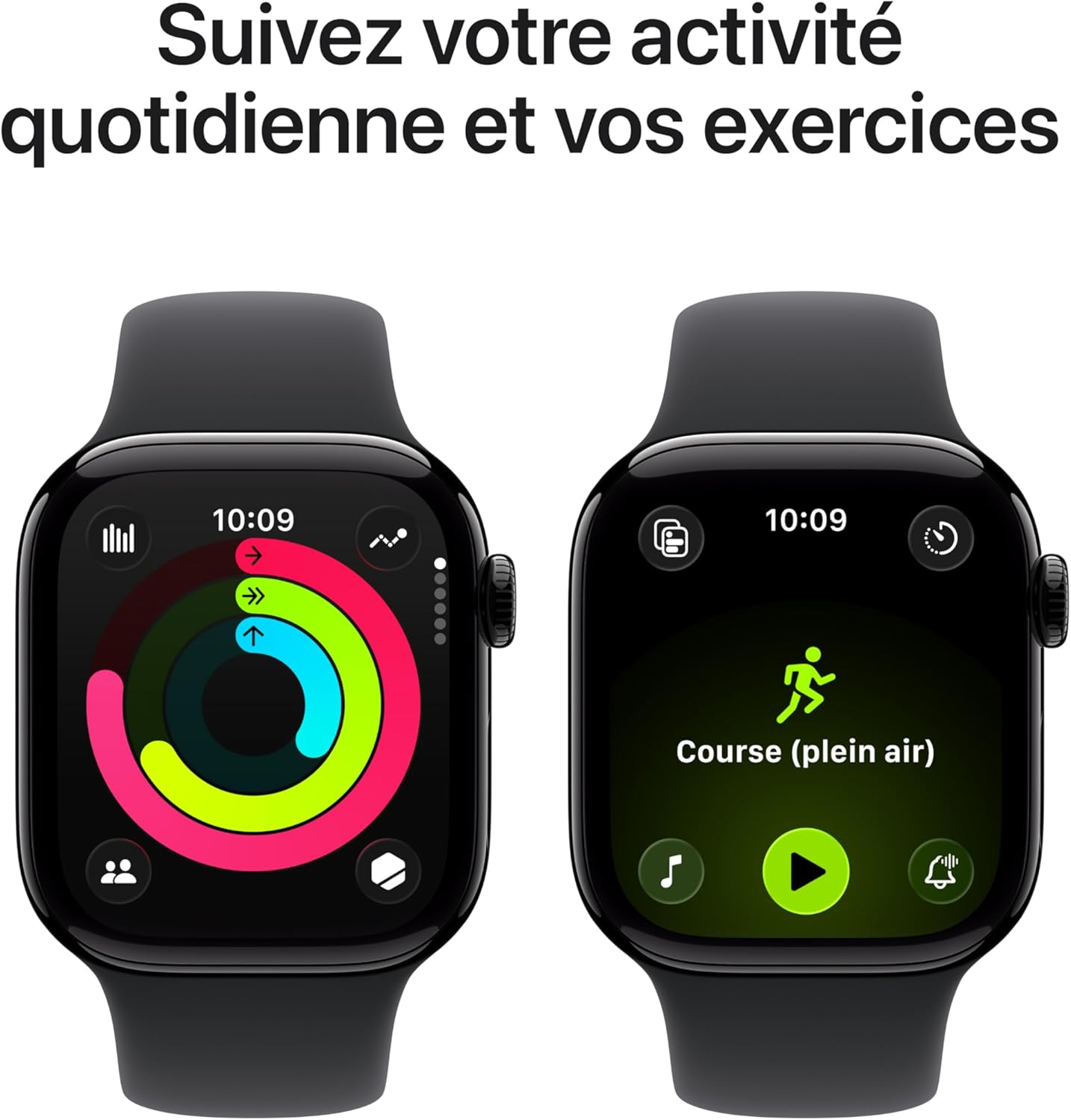 Watch Series 11 [GPS 42 Mm] Montre Connectée Avec Boîtier Obsidienne Et Bracelet Sport Noir. Score De Sommeil, Moniteur D’Activité, Suivi De La Santé, Écran Toujours Activé