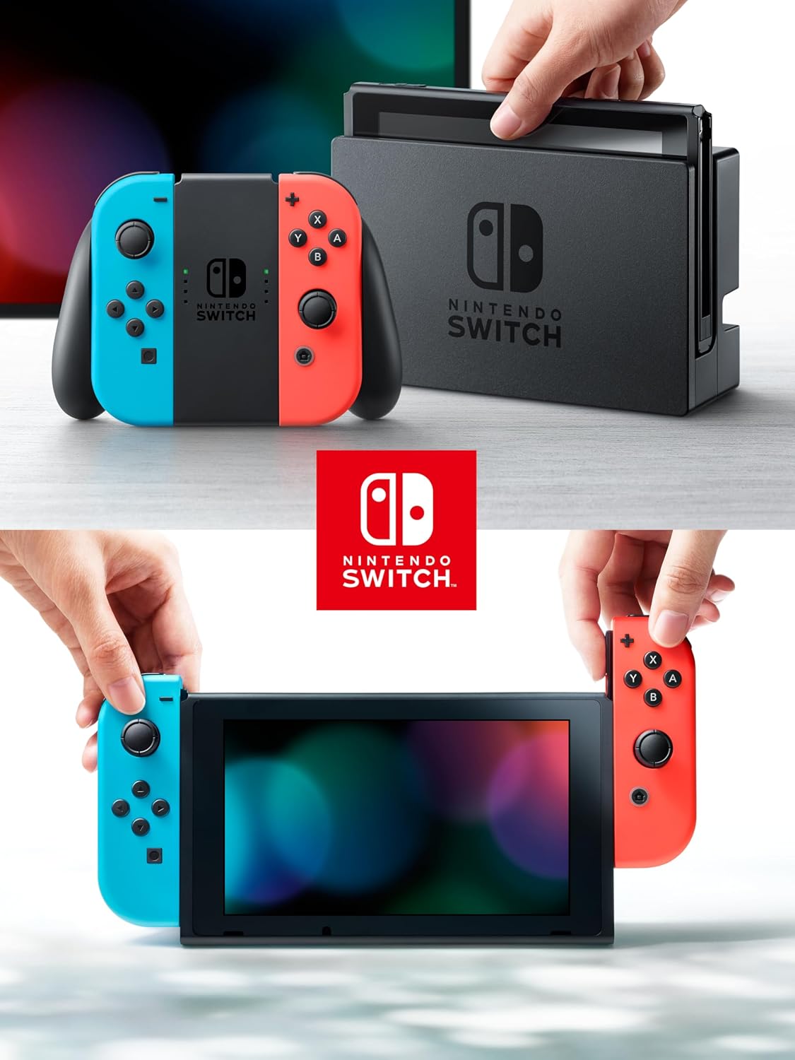 Console Nintendo Switch avec Joy-Con Neon Bleu et Rouge - L'expérience de jeu ultime