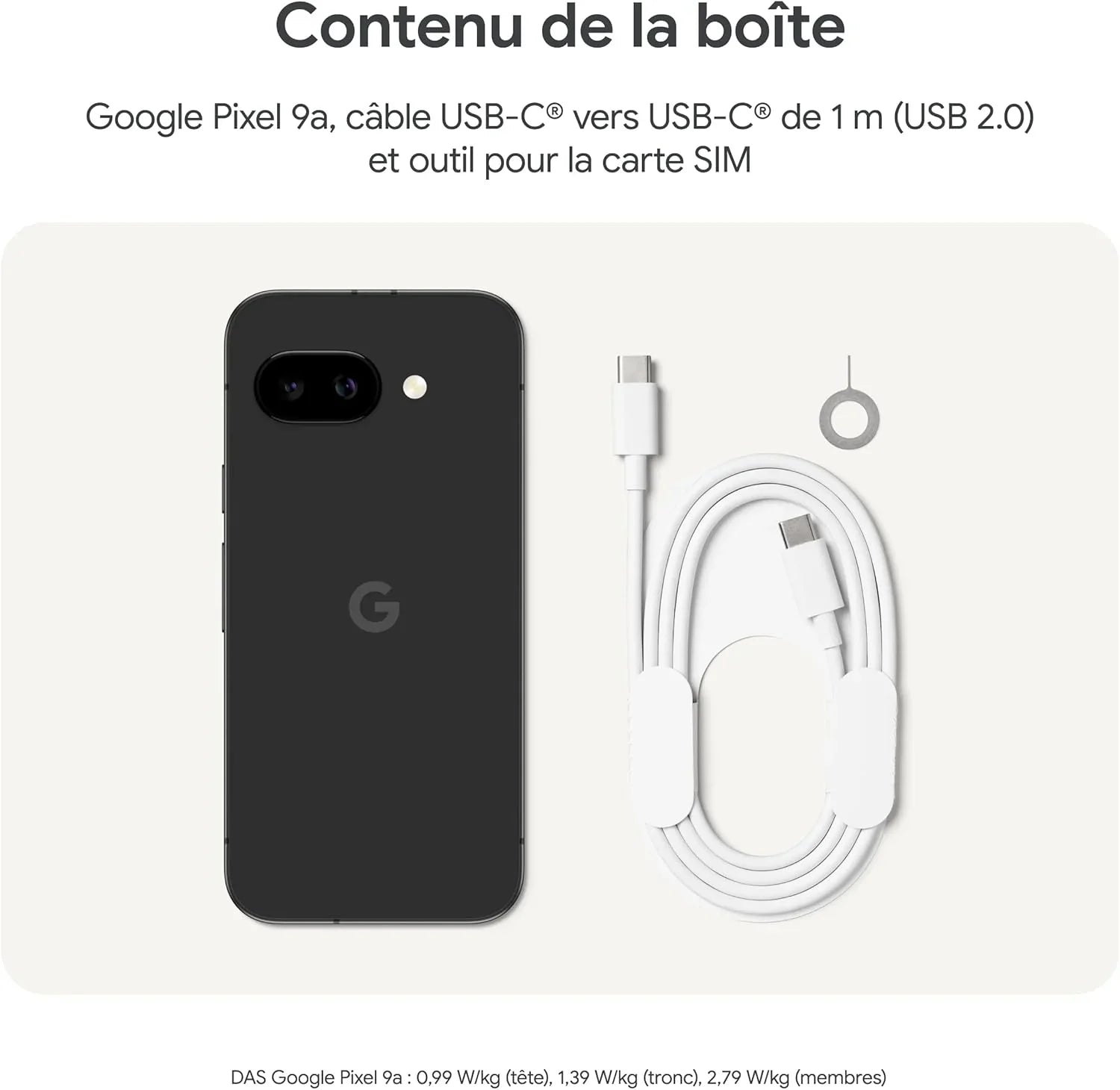 Pixel 9A – Débloqué Smartphone Android avec Caméra IA, Autonomie Prolongée et Sécurité Renforcée – Noir Volcanique, 128 Go