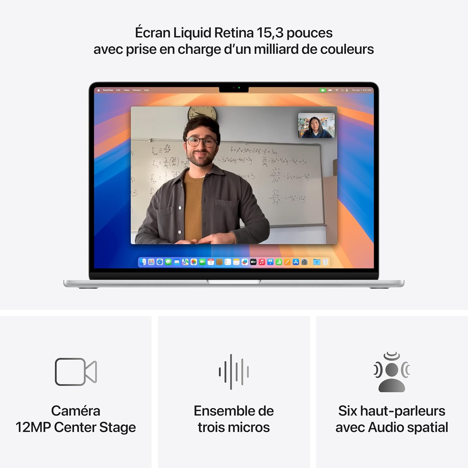 Macbook Air 15 Pouces Ordinateur Portable Avec Puce M4 : Conçu Pour  Intelligence, Écran Liquid Retina De 15,3 Pouces, Mémoire Unifiée De 16 Go, Stockage SSD De 256 Go, Touch ID ; Argent