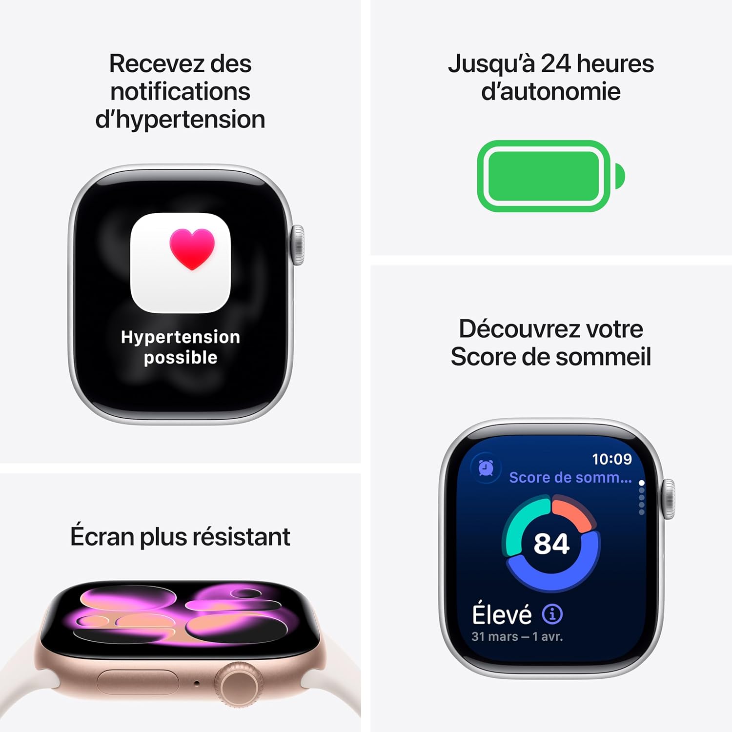 Watch Series 11 [GPS 42 Mm] Montre Connectée Avec Boîtier Obsidienne Et Bracelet Sport Noir. Score De Sommeil, Moniteur D’Activité, Suivi De La Santé, Écran Toujours Activé