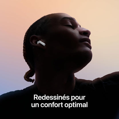 Airpods 4 Écouteurs Sans Fil, Casques Et Écouteurs Bluetooth, Audio Spatial Personnalisé, Résistance À La Transpiration Et L’Eau, Boîtier De Charge USB-C, Puce H2, Jusqu’À 24 Heures D’Autonomie