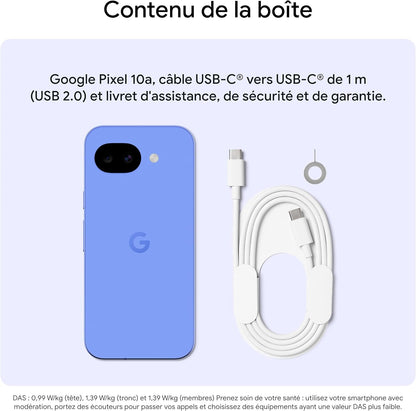 Pixel 10A – Sept Ans De Mises À Jour Et De Nouvelles Fonctionnalités, plus De 30 Heures D'Autonomie, Coach Photo, Gemini Live, Sécurité Pixel – Noir Volcanique, 128GB