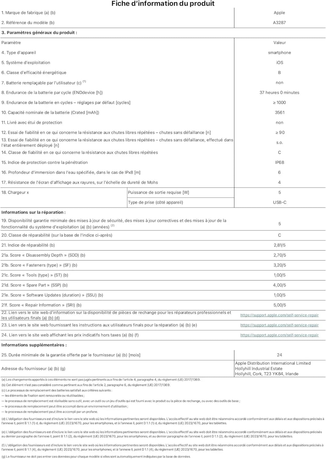 Iphone 16 (128 Go) - Noir