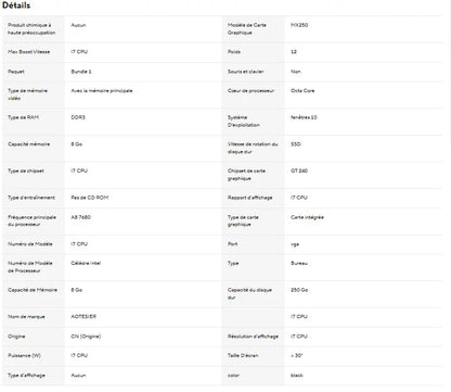 AOTESIER PC Gamer core i7