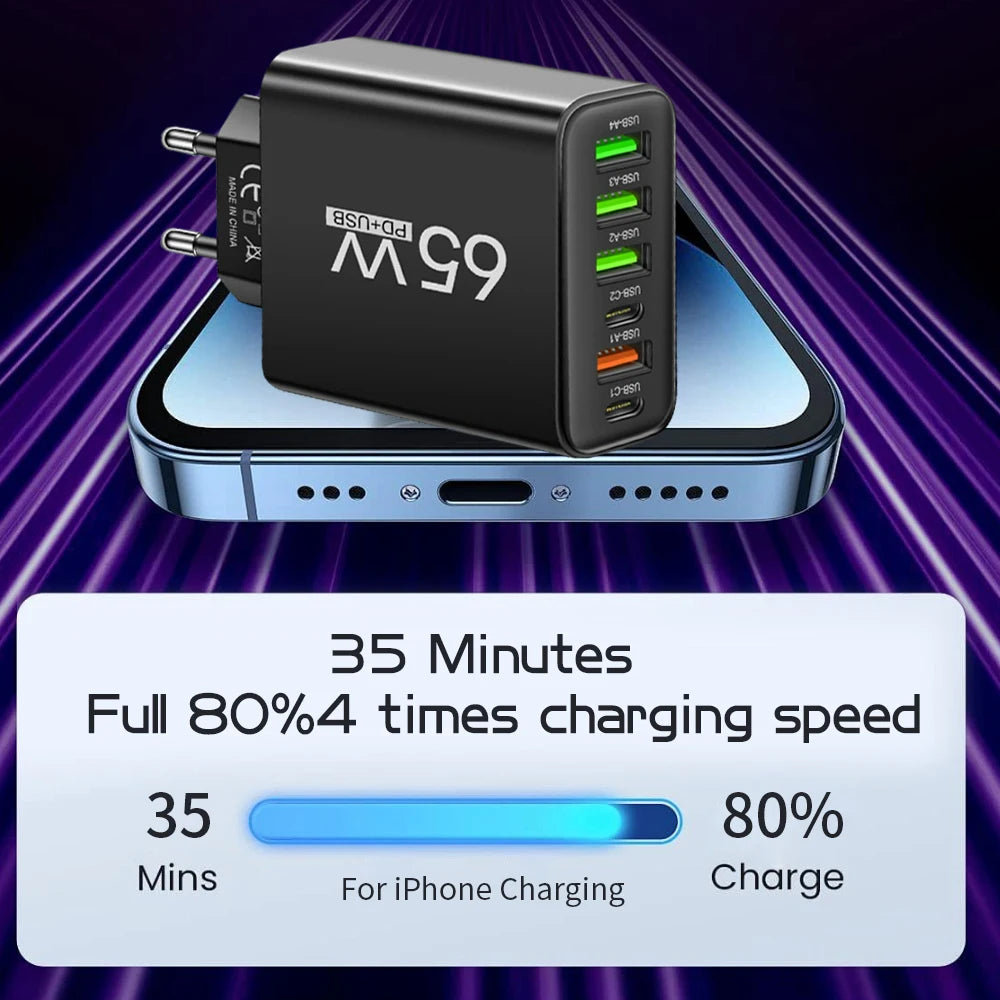 Chargeur USB multiport 65 W