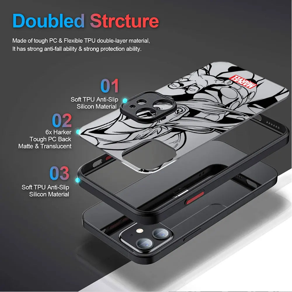 Coque mate transparente pour iPhone