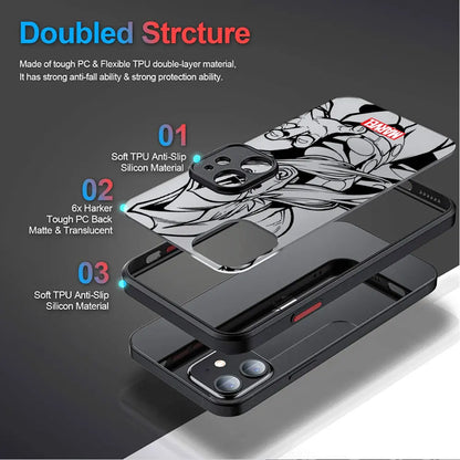 Coque mate transparente pour iPhone