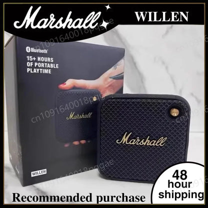 Enceinte Bluetooth portable Marshall Willen noire avec 15+ heures d'autonomie, packaging inclus