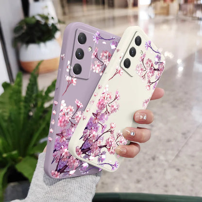 Coque de téléphone à motif fleurs tombantes pour Samsung