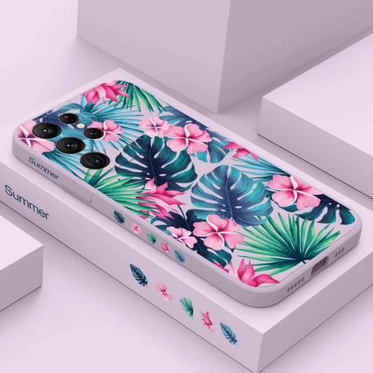 Coque de téléphone à fleurs colorées pour Samsung