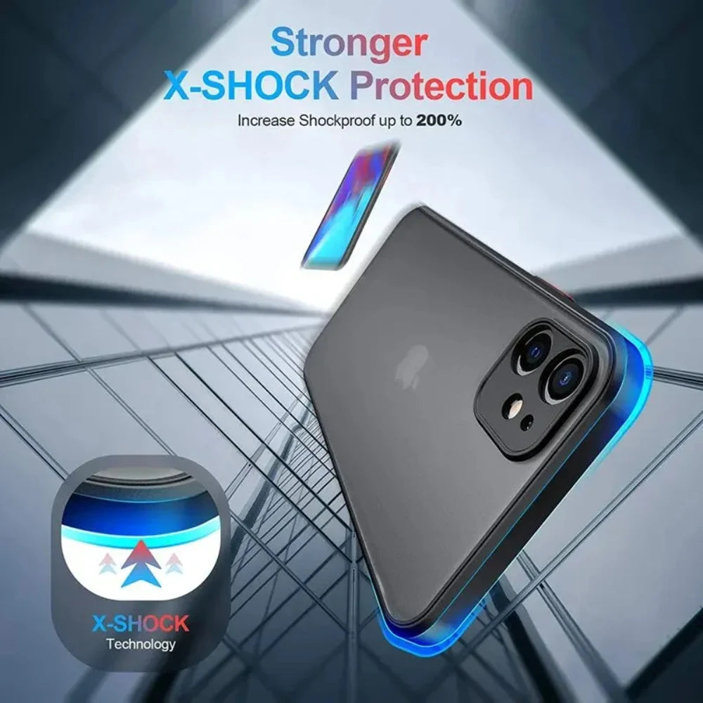 Coque mate antichoc pour iPhone