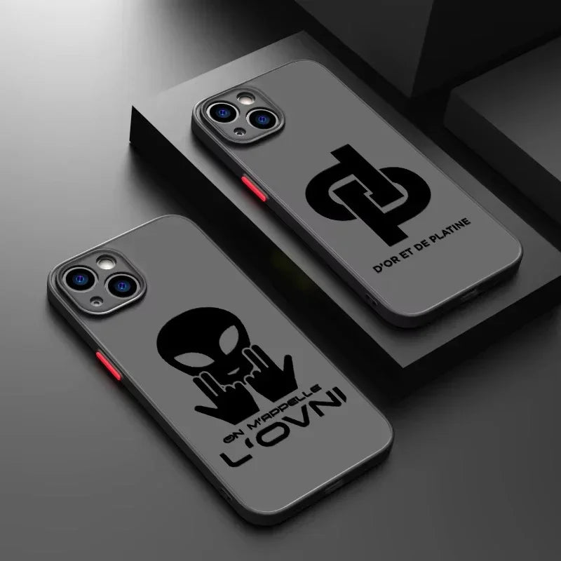 Coque de téléphone JuL pour iPhone - Finition translucide givrée