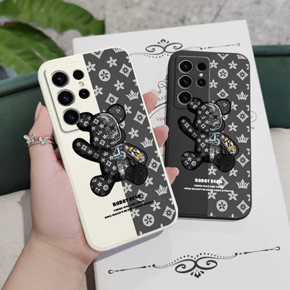 Coque de téléphone imprimée ours mignon pour Samsung Galaxy