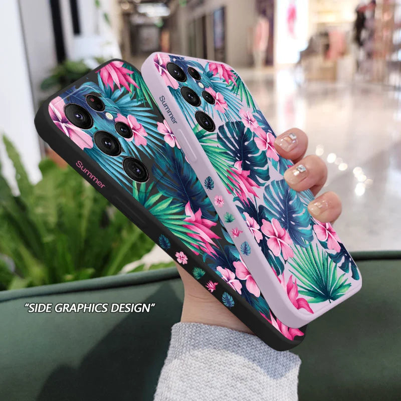 Coque de téléphone à fleurs colorées pour Samsung