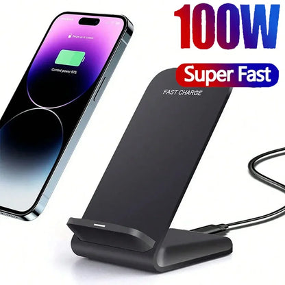 Chargeur sans fil rapide 100 W, Samsung  iPhone et Xiaomi