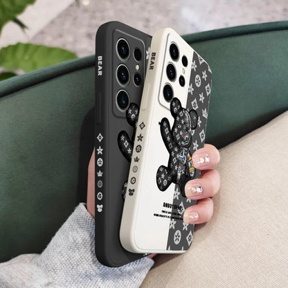 Coque de téléphone imprimée ours mignon pour Samsung Galaxy