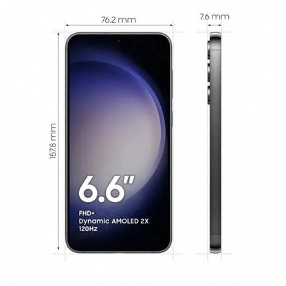 Smartphone 6,6 pouces écran Dynamic AMOLED 2X 120Hz, dimensions 157,8x76,2x7,6 mm, noir