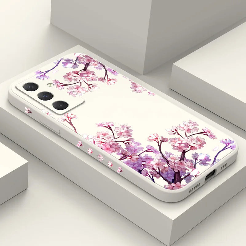Coque de téléphone à motif fleurs tombantes pour Samsung