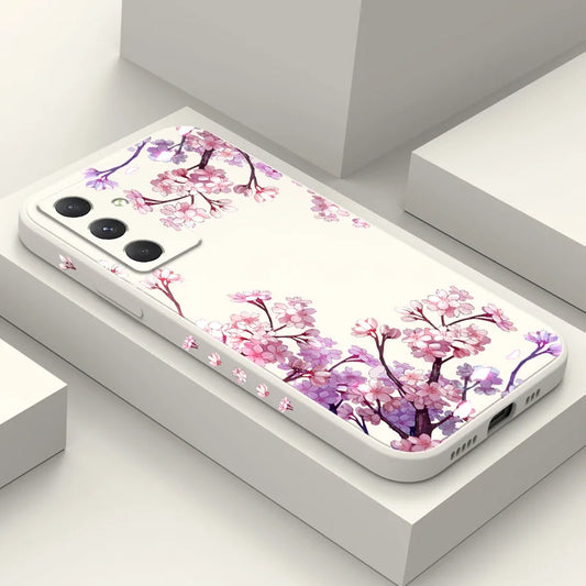 Coque de téléphone à motif fleurs tombantes pour Samsung