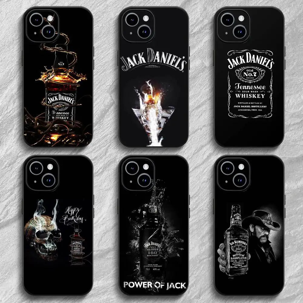 Coque de téléphone noire J-Jack D-Daniels pour iPhone