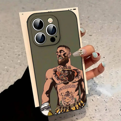 Coque de téléphone noire Conor McGregor pour iphone