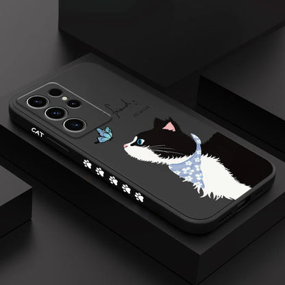 Coque de téléphone chat papillon pour Samsung