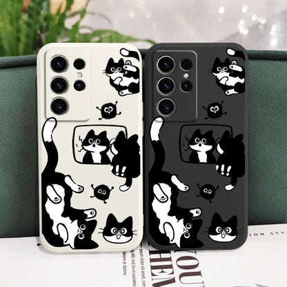 Coque de téléphone Fluffy Cat pour Samsung