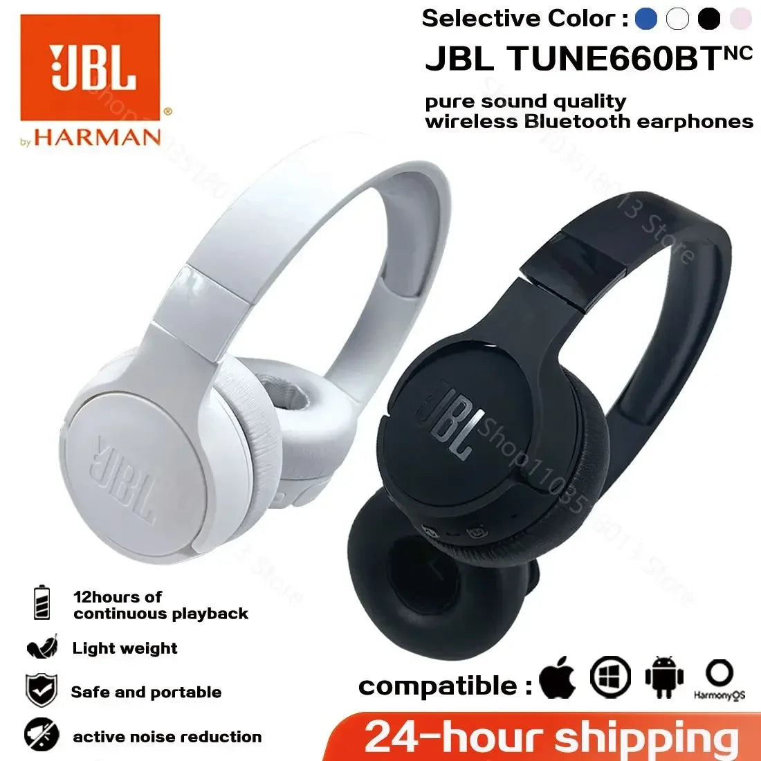 JBL Tune 660NC original, Casque sans fil supra-auriculaire