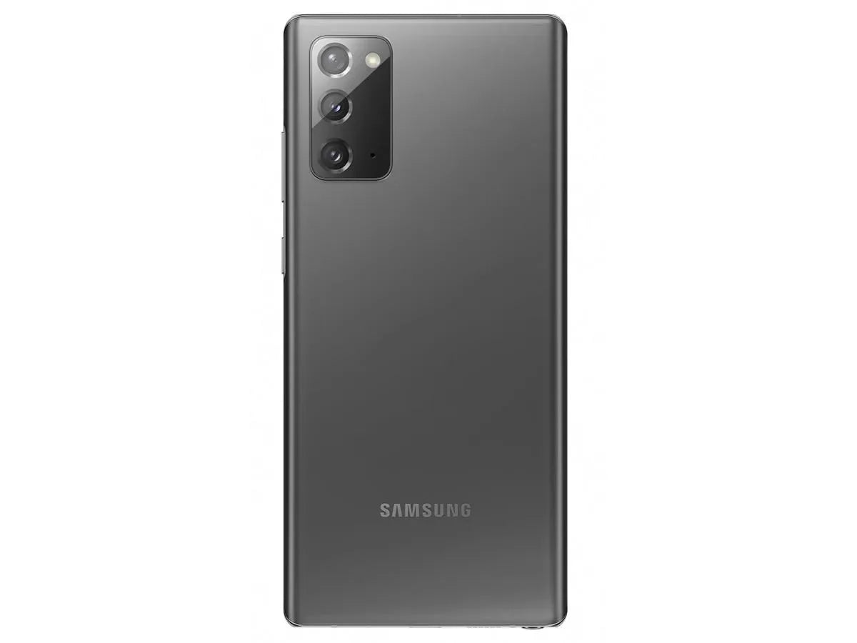 Smartphone Samsung noir vue arrière avec triple caméra et logo Samsung