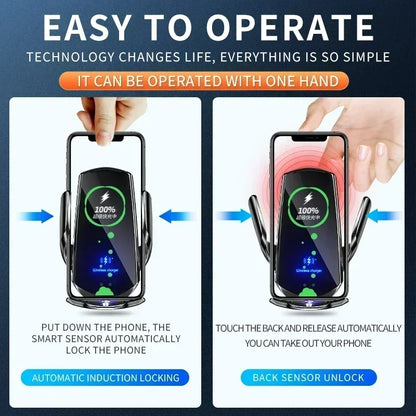 Chargeur sans fil 100 W pour voiture, iPhone Xiaomi et Samsung