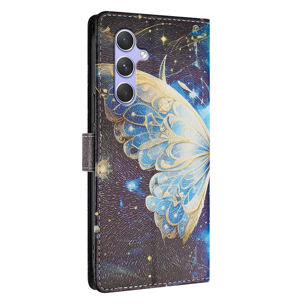 Étui portefeuille magnétique en cuir pour Samsung Galaxy