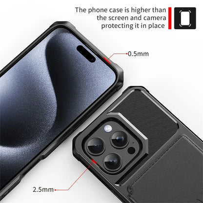 Coque de téléphone noire robuste protégeant écran et caméra avec surélévations de 0,5 mm et 2,5 mm