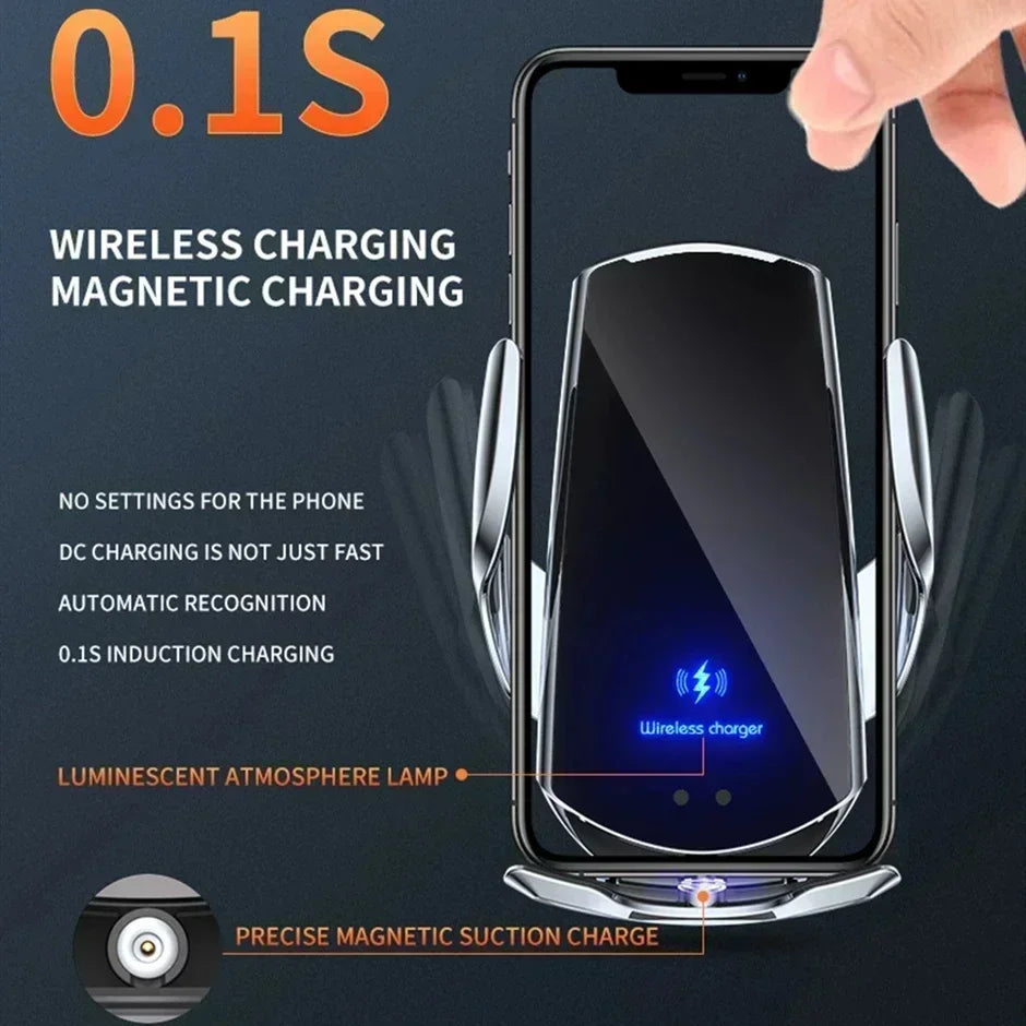 Chargeur sans fil 100 W pour voiture, iPhone Xiaomi et Samsung